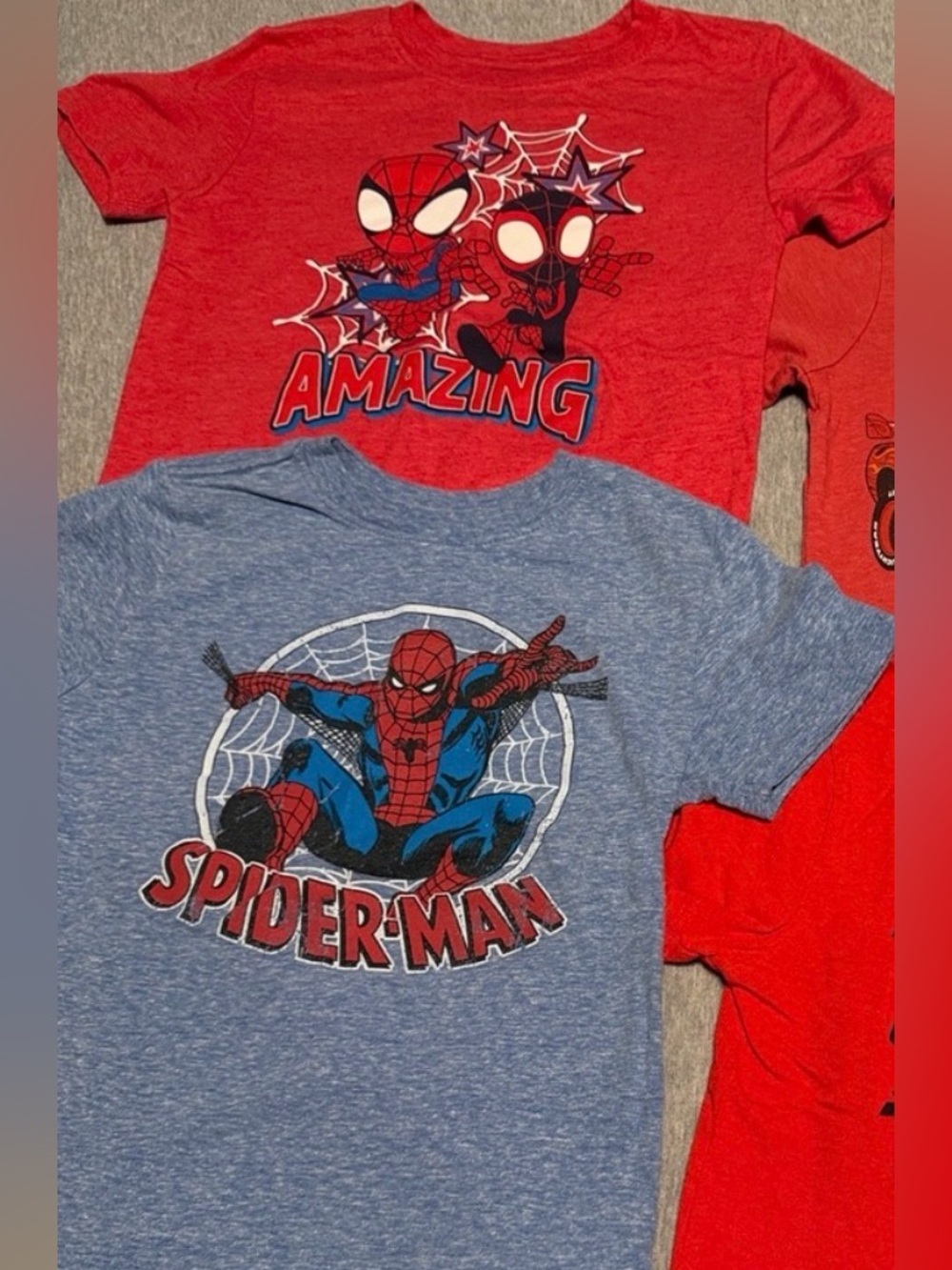 Boys Size 5T Lot of Two T-Shirts - Spiderman